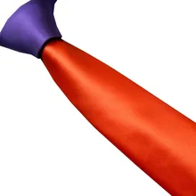 LAMMULIN мужские галстуки для костюма Новинка Дизайн Фиолетовый Узел контрастный оранжевый два тона микрофибры лоскутное шейный платок, тонкий галстук 6 см галстук