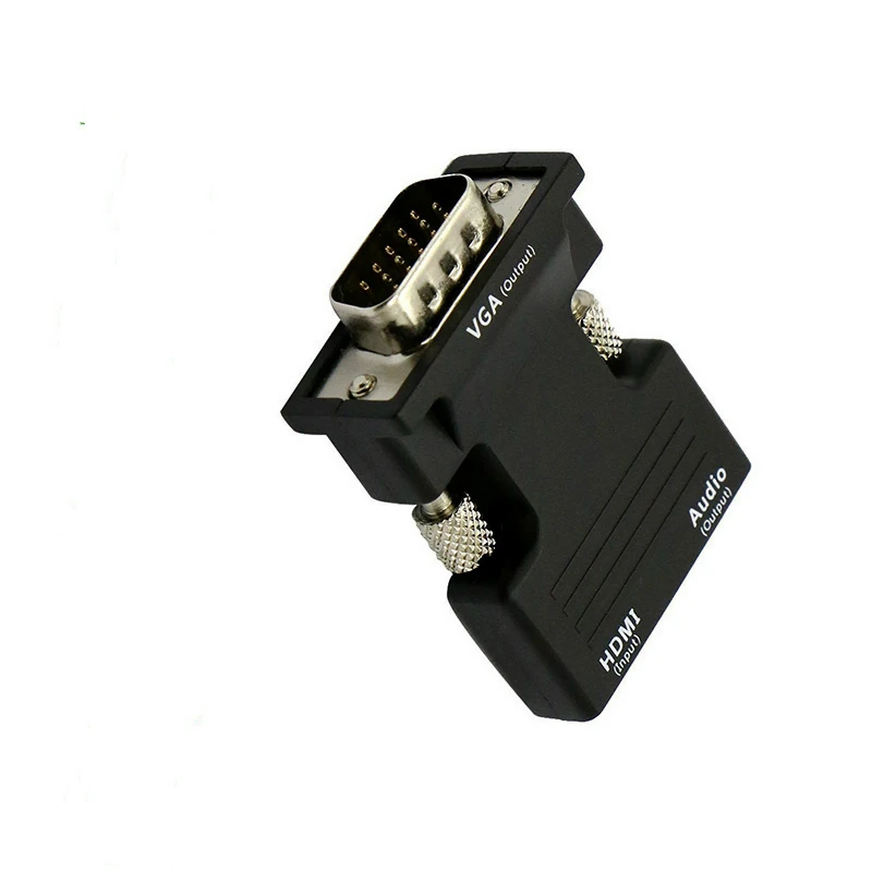

HDMI Female to VGA Male Converter with Audio Adapter Support 1080P Signal Output Convertor+Audio Cables