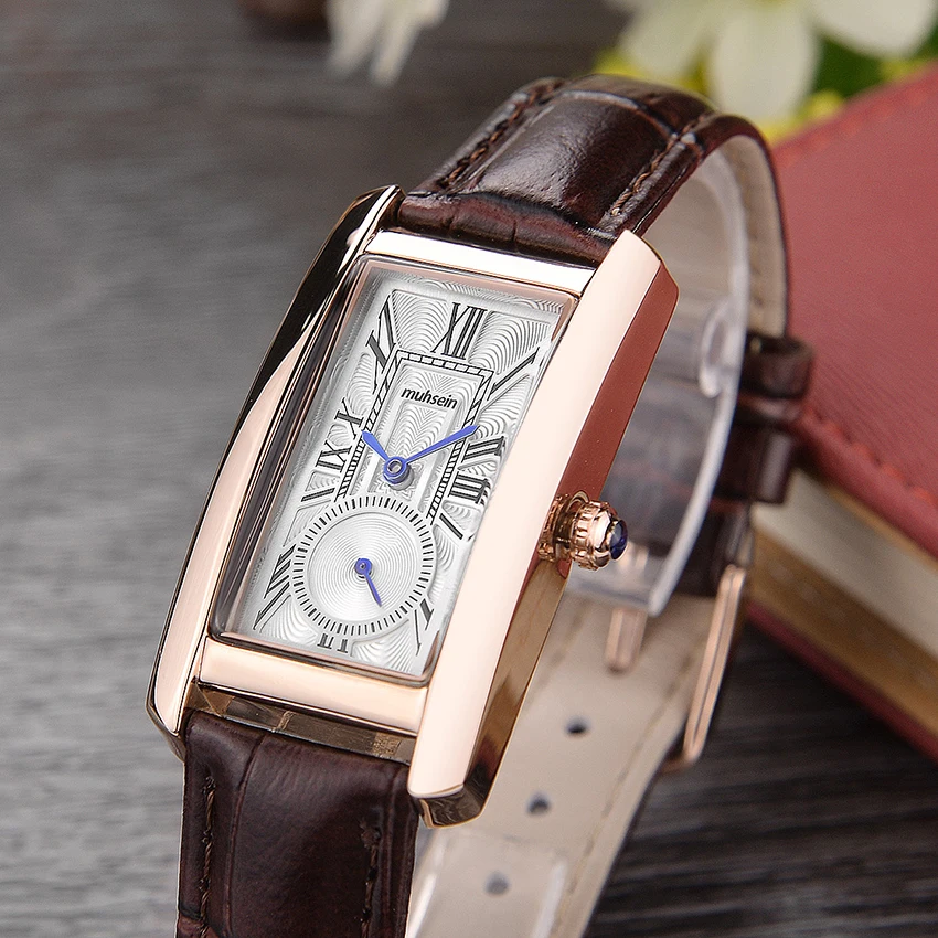 Muhsein fashion&casual Rectangular Strap Quartz Watch Fashionable Sports Casual Business Waterproof Women Watch
