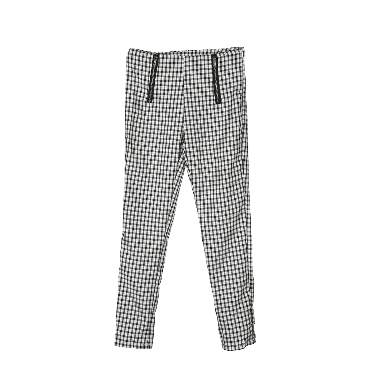 Women Pencil Casual Cotton Plaid Pants Skinny Pants High Waist Long Trousers trousers for women Women's pants