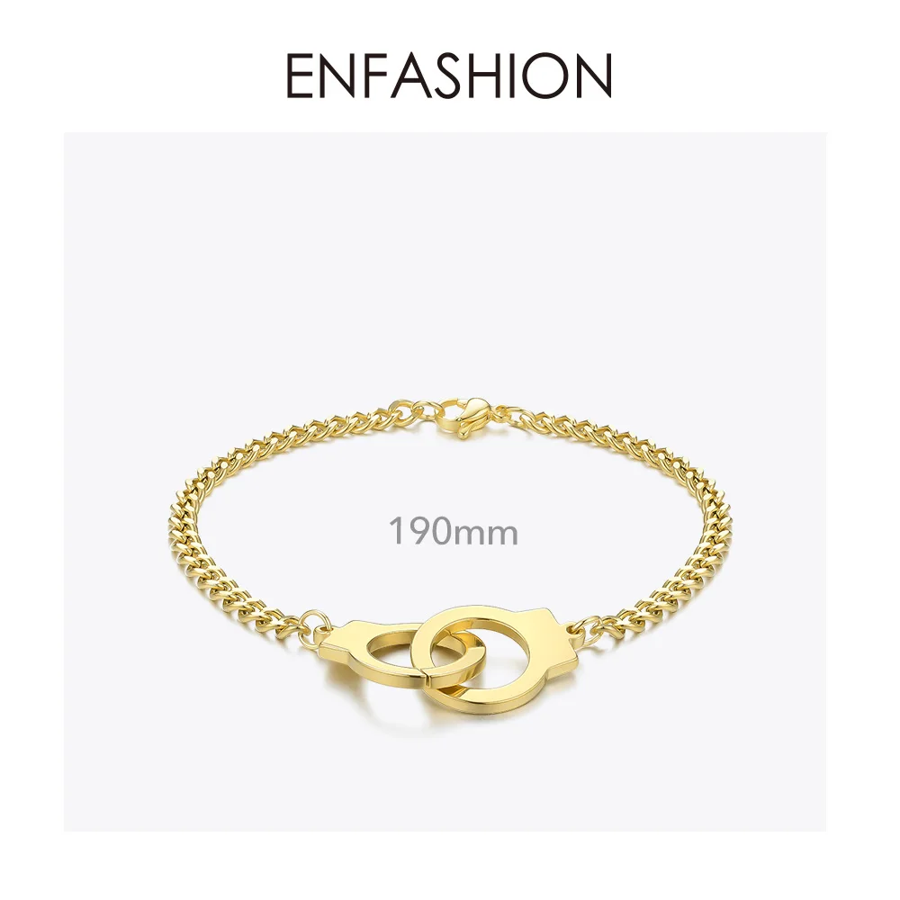 ENFASHION панк наручные браслеты из нержавеющей стали Викинг замок цепь браслет для