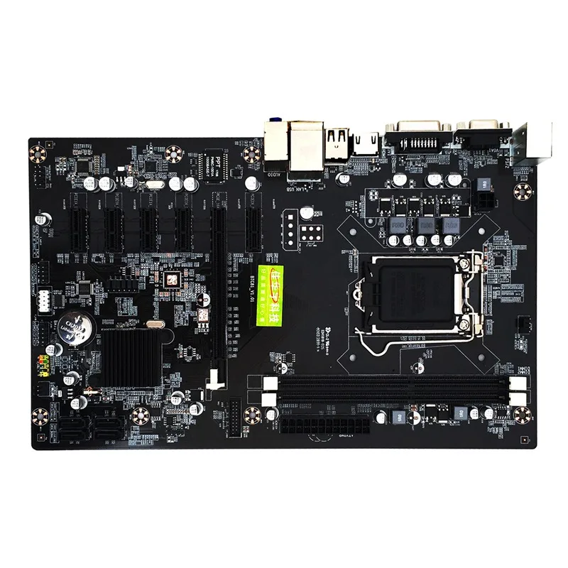 

Jia Huayu H81 PRO BTC Motherboard 6-GPU Mining Rig LGA1150 CPU DDR3 Memory Type High Speed USB3.0 Ports Computer PC Mainboard