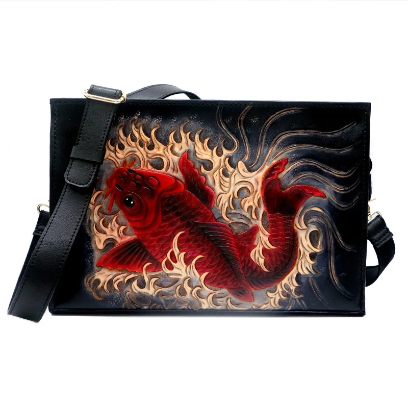 

Ladies Hand carved Genuine Leather Bag Female Women's Luxury Handbags Shoulder Crossbody bag Bolsos Mujer sac
