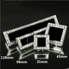 96mm 5″ modern fashion deluxe diamond furniture handle silver chrome black crystal cabinet drawer dresser handle knob pull 128MM