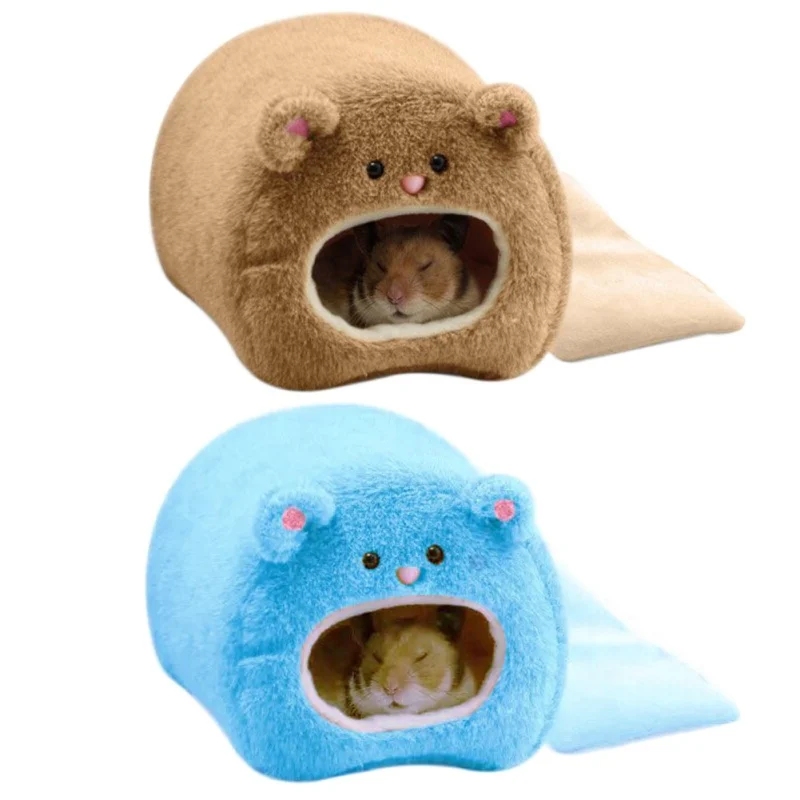 

Cute Pet Small Animal Cages Cute Pet Rabbit Hamster House Bed Rat Guinea Winter Warm Hanging Cage Hamster Nest TOP