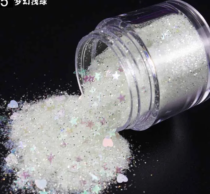 5-10ml jar 50/10 граммов блестящая голографическая Звезда Блеск Большой волос глаз лицо блеск для тела макияж | свободная Переливающаяся Косметическая звезда 3 мм блеск - Цвет: 5-10ml jar