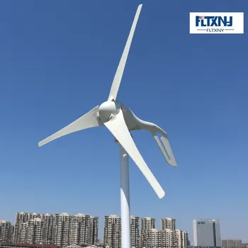 

clear energy wind turbine 5 blades 3 blades small generator for wind solar hybrid streetlight system400w 12v/24v/48v