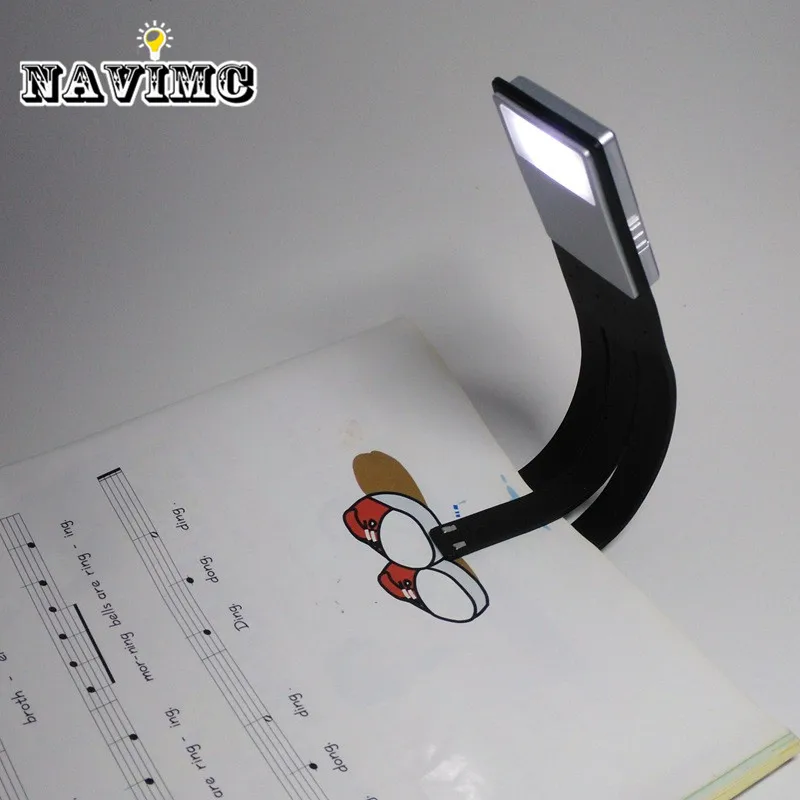 

USB Rechargeable bookmarks Led Night Lamp Flexible For Kindle Paper E-read Reading Lamp Rubber coated Thin Clip on book Light
