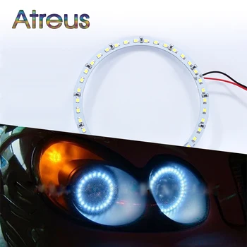 

Atreus Car LED Angel Eyes For Honda civic crv toyota corolla rav4 lada opel accessories 40/60/80/100/120mm 2X COB DRL Lights 12V