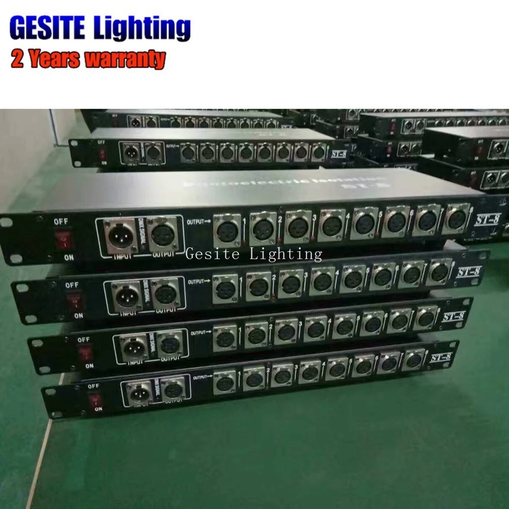 Console de Dmx Amplificador de Sinal Vias para o para o Estágio Divisor de 8 Controlador Dmx512 Estágio 9 Efeito de Iluminação de palco