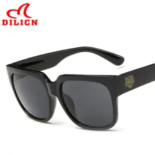 DILICN Moda Negro Retro Gafas de Sol Hombres Mujeres Marca de Lujo de Sol gafas UV400 Gafas de Sol de Verano Gafas de Sol Masculino Hombre