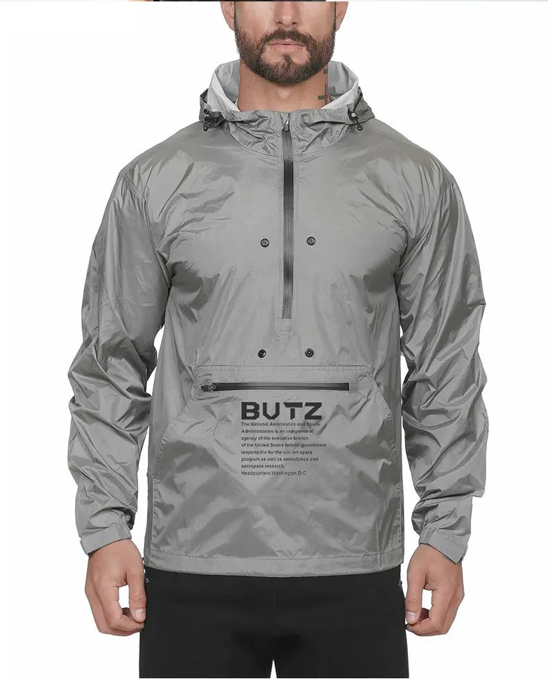

New Mens Running Jackets Outdoor Run Jogging Coat Hooded Hoody Sportswear Gym Tight Training Sweatshirts Fitness Jackets Clothes