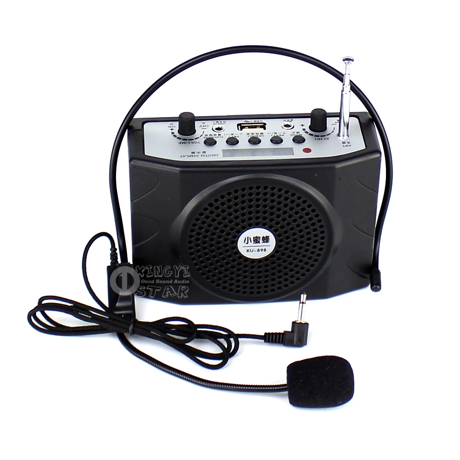 Уличный мегафон портативный мощный мини-усилитель динамиков USB TF карта радио FM MP3 музыкальный плеер громкий динамик и гарнитура микрофон