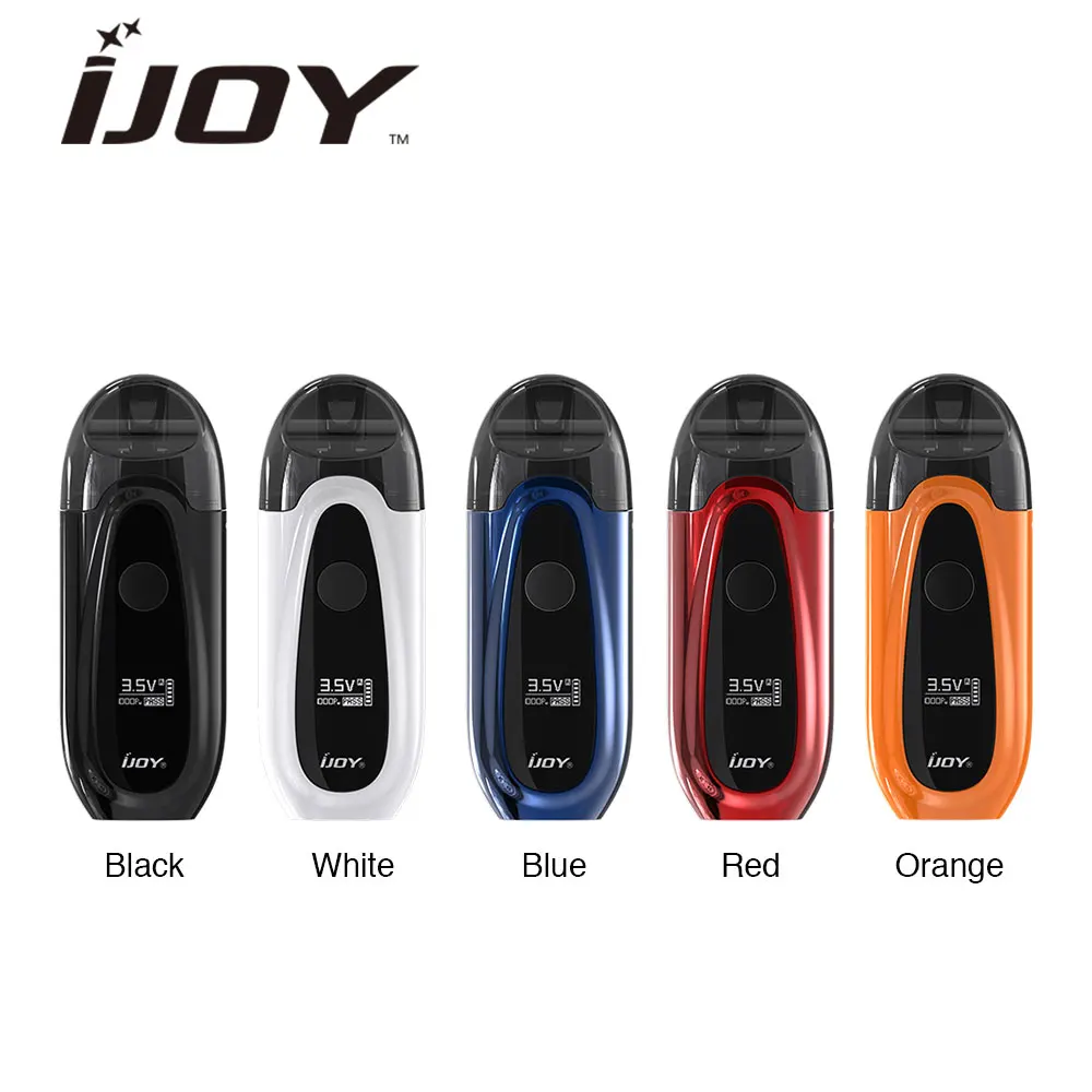 Оригинал IJOY IVPC Starter Kit 450 мАч с 2 мл e-сок Ёмкость и 1.6ohm Головка Катушки Max 9 Вт мощность Норма/жесткий/мягкий/Обход vs Minifit