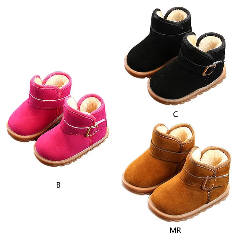 

Kids Boots Baby Toddler Shoes Child Winter Warm Snow Boots Shoes Plush Thicker Sole Boys Girls Snow Boots Shoes Big size 21-30
