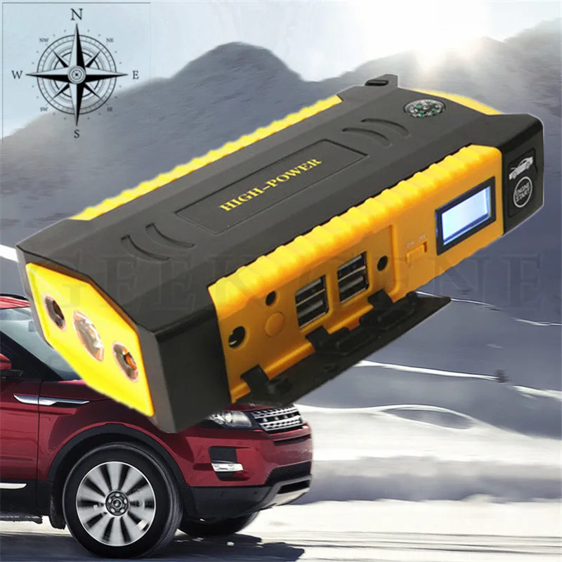 12V Petrol Diesel Multi Function 69800mAh Car Jump Starter 600A Peak Car Battery Charger Mini 4USB