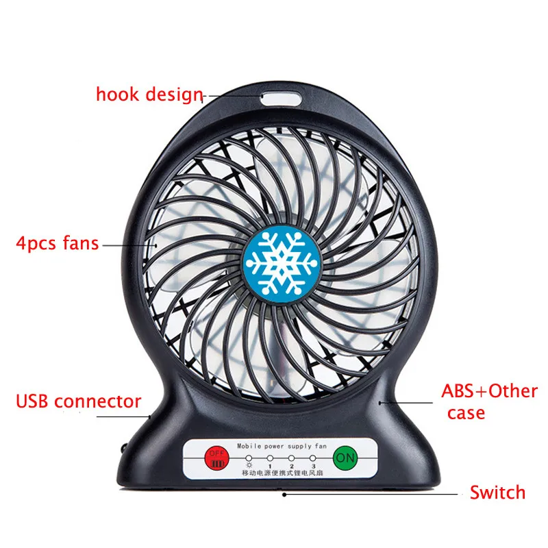Portable Rechargeable mini usb fan gadget ventilador portatil