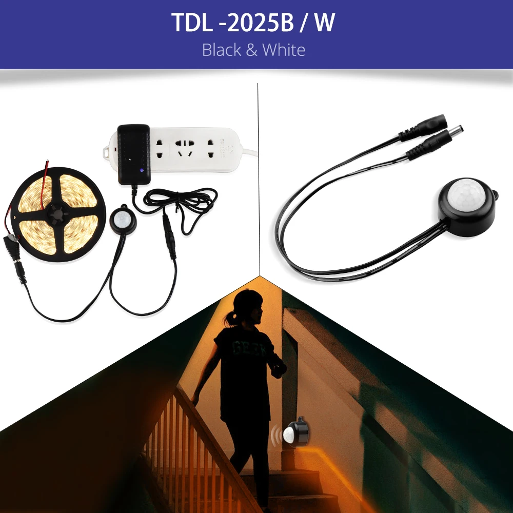 PIR Motion Sensor Light Switch with Free Welding Accessories