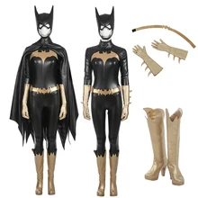 Batwoman Unisex Batgirl Cosplay Buzos Sexy con Manto traje de Superhéroe para Chrimas Disfraces de Halloween