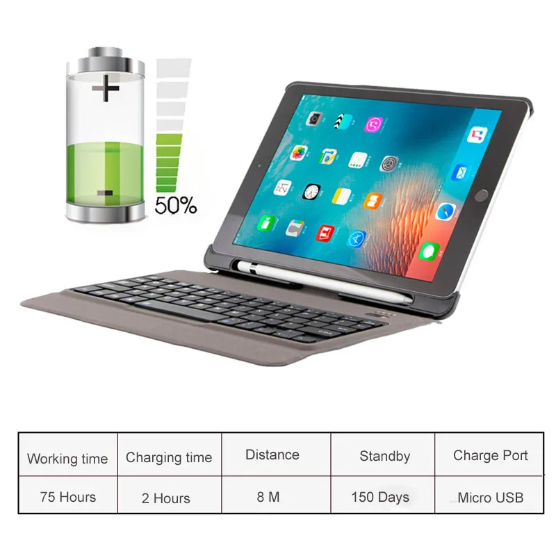 11 For ipad 2018 Case Keyboard stand