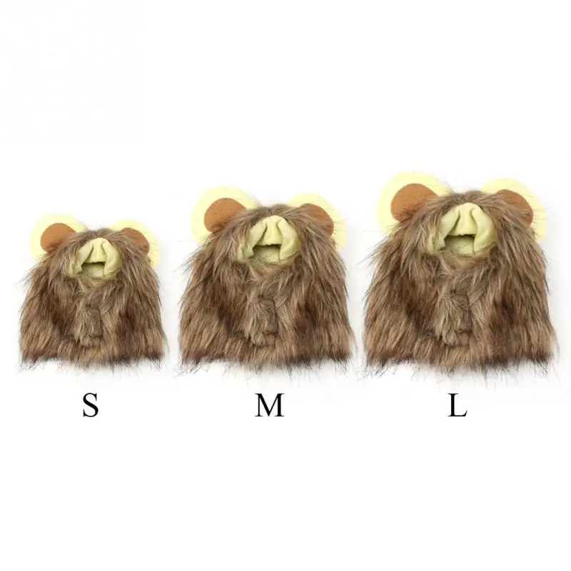 

Pet Autumn Winter Dog Hat Funny Cute Lion Mane Wig Hat Halloween Party Cosplay Costume Accessory Pet Head Wear Dog Caps
