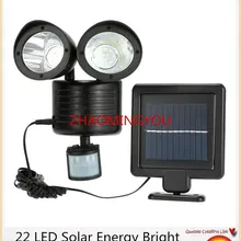 YON 1 шт. 22 светодиодный светильник на солнечной энергии яркий ПИР светильник для человеческого тела с датчиком индукции для домашней безопасности Вращающийся детектор лампа наружный светильник ing