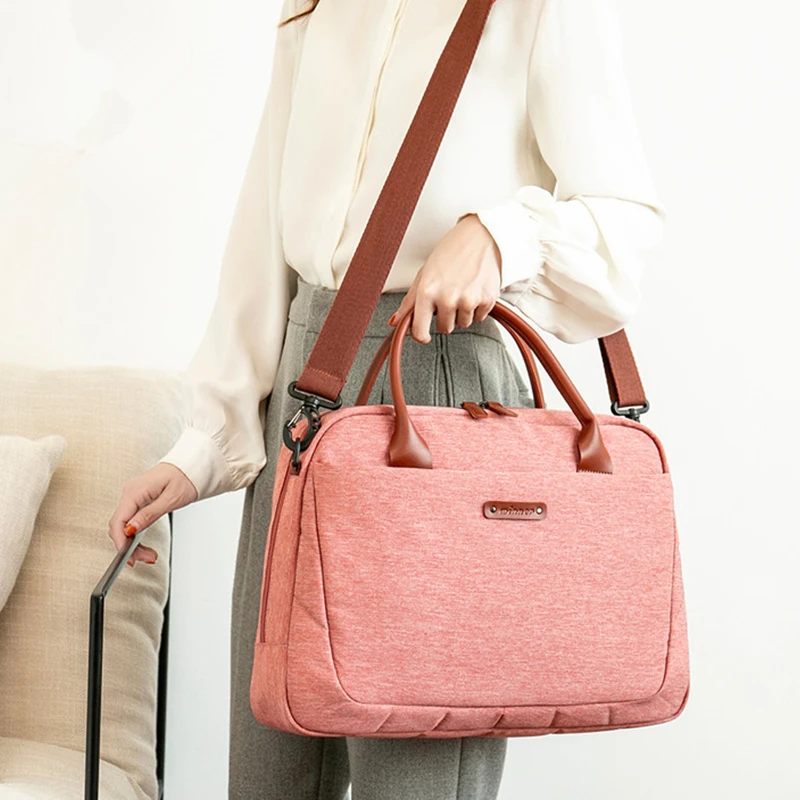 Модный портфель для ноутбука 14 15 15,6 дюймов Сумка через плечо для ноутбука Мужская и женская сумка для ноутбука чехол для Macbook Dell Xiaomi