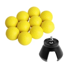 10pcs Golf Ball + 3 Prongs Attachable Claw Pick Up Tool W/ Screw Putter Grip