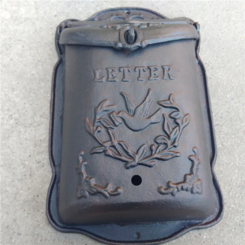 Heavy Wall Mounted Cast Iron Mailbox Bird Metal Mail Box Wrought Iron Letter Post Box Rustic Postbox Gardon Decor Free Shipping Heavy Wall Mounted Cast Iron Mailbox Bird Metal Mail Box Wrought Iron Letter Post Box Rustic Postbox Gardon Decor Free Shipping