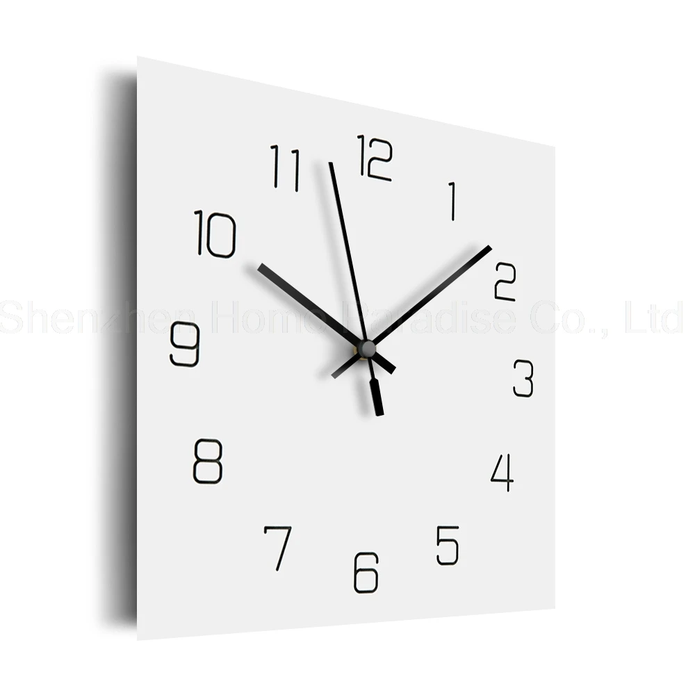 Креативные деревянные настенные часы квадратные арабские цифры декоративные часы современный дизайн бесшумные деревянные подвесные настенные часы домашний декор
