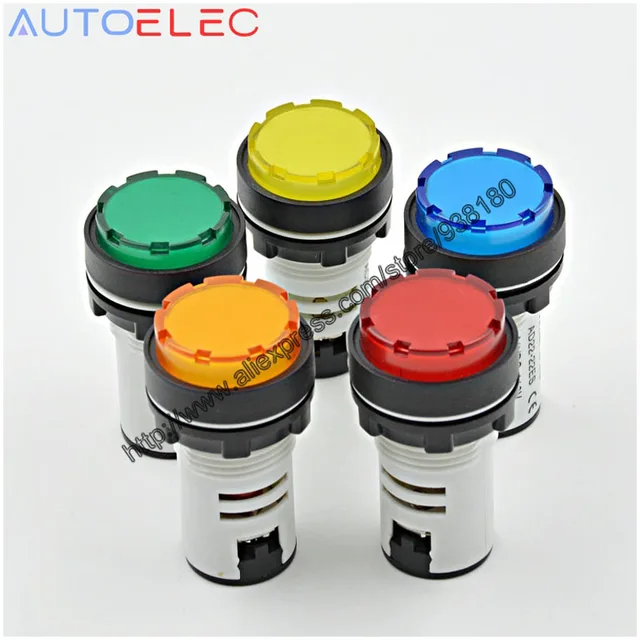 50Pcs AD136 22ES/AD22 22ES 22mm LED Indicator lights Power Indicator