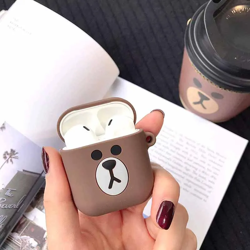 2019 New Case For Airpods Silicone Cases Cover For Apple Air Pods 2 i10 i12 TWS Wireless Earbuds Fashion Shockproof Skin