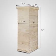 Натуральная древесина Lang stroth Bee Hive 10-Frame 1 Deep 4 Medium BOX(без рамок или основы