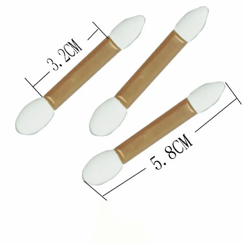 

MIni 50pcs/bag Sponge Stick tools Makeup Tool Eyebrow Lip Cosmetic Brushes Applicators double eyeshadow Applicator