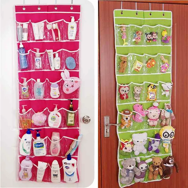 Hot New 24 Pockets Clear Over Door Shoe Rack Tidy Organizer Hot New 24 Pockets Clear Over Door Shoe Rack Tidy Organizer Cloth Hanging Storage Bag