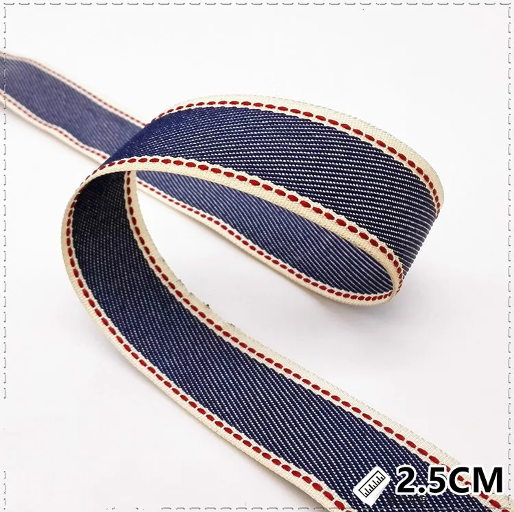 25 мм 1 &quotтемно синий нижний бежевый край красный джемпер Grosgrain ленточный пояс