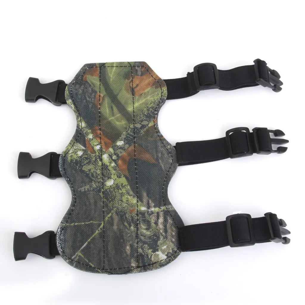 Durable Archery Arm Guard Adjustable 3 Strap Arm Guard Protective Leather Archery Armband for Children Adults