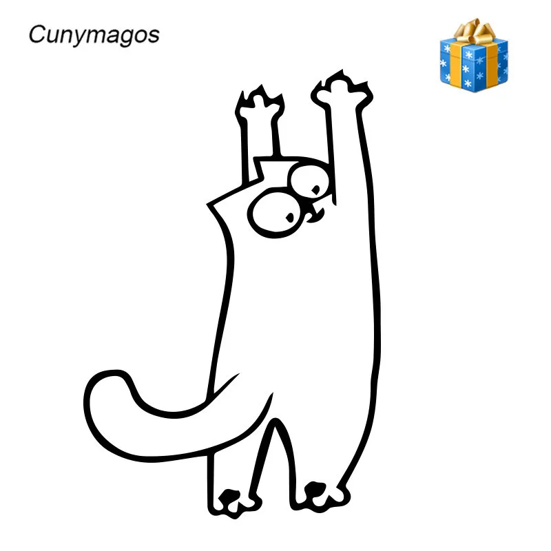 

Simon Cat Funny Car Body Decoration Stickers Decal Classic Cartoon Motorcycle Car Accessories Car Motorcycle Sticker 10.9*15.7CM