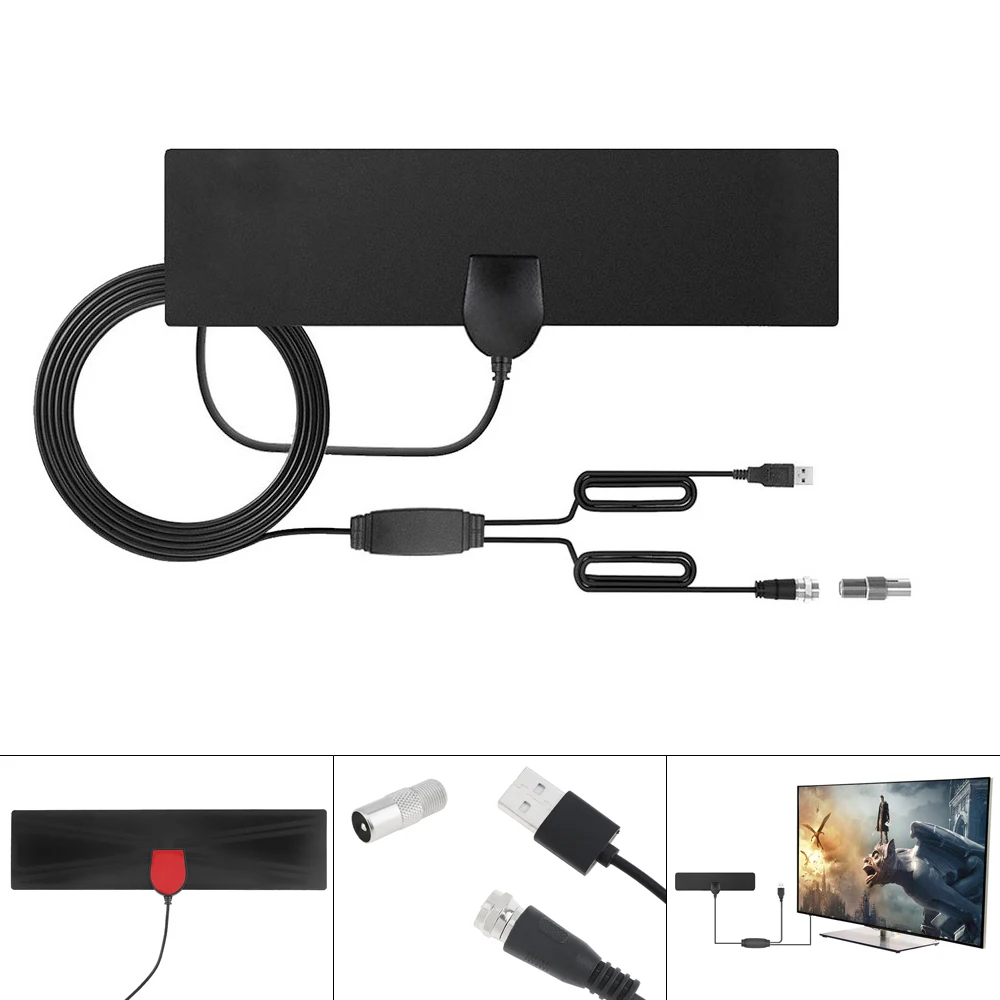 4K HD VHF UHF Freeview внутренняя цифровая ТВ антенна с универсальным разъемом усиленный