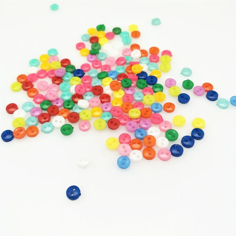 Hot verkoop 300 stks/partij 6mm Mini Ronde Hars Kleine Knoppen Naaien Gereedschap Knop Scrapbooking Craft DIY Kleding Decoratieve 5BB5594