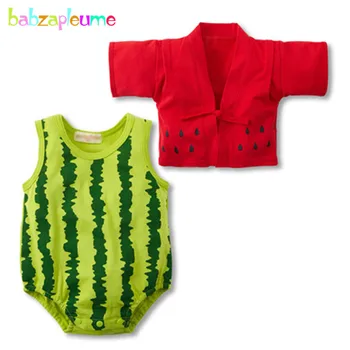 

babzapleume Spring summer newborn bodysuit baby girls clothes 100% cotton cartoon cute coats+rompers infant clothing sets BC1472