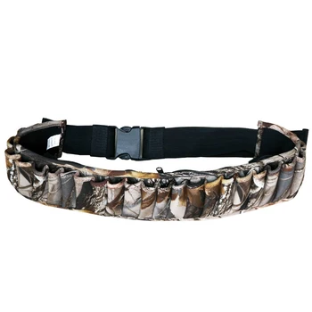 

25 Shell Ammo Pouches Waterproof Camo Belts Bullets Carry Bag Neoprene Camo Shotgun Bullet Holder
