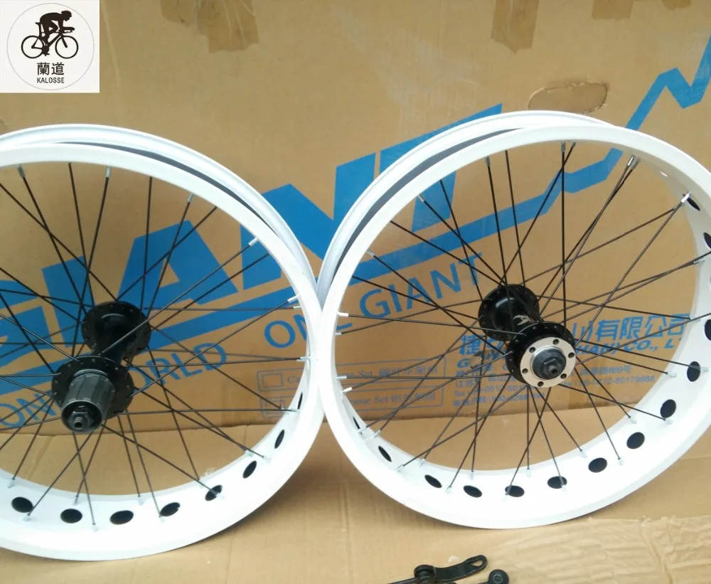 Best Kalosse  20 inch 36 Holes  20*4.0  wheels, 7/8/9/10S cassette Fat bike  F135/ R190mm hubs , DIY colors  Snow/beach wheel 4
