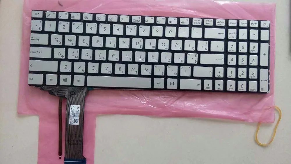 FOR ASUS GL552 GL552J GL552JX GL552V GL552VL N551 N551J N551JB N551JK N551JM N551JQ backlit Russian RU laptop keyboard silver | Компьютеры