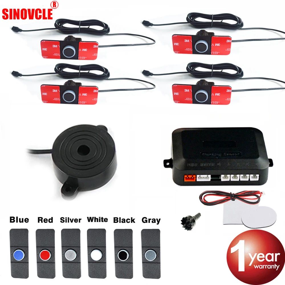 Buy SINOVCLE Car Parking Sensor Kit Buzzer 4 Sensors