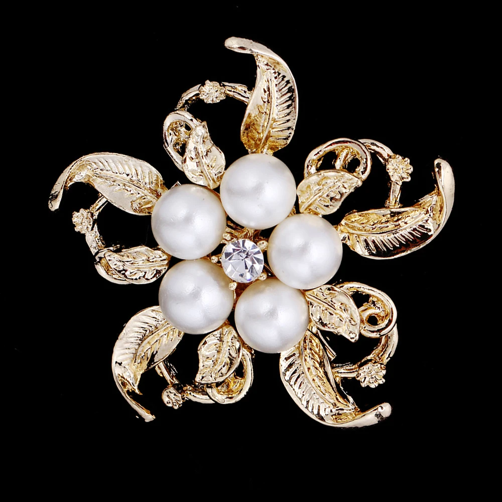 Clearance Sale Rhinestone Brooches For Women Vintage Imitation Pearl