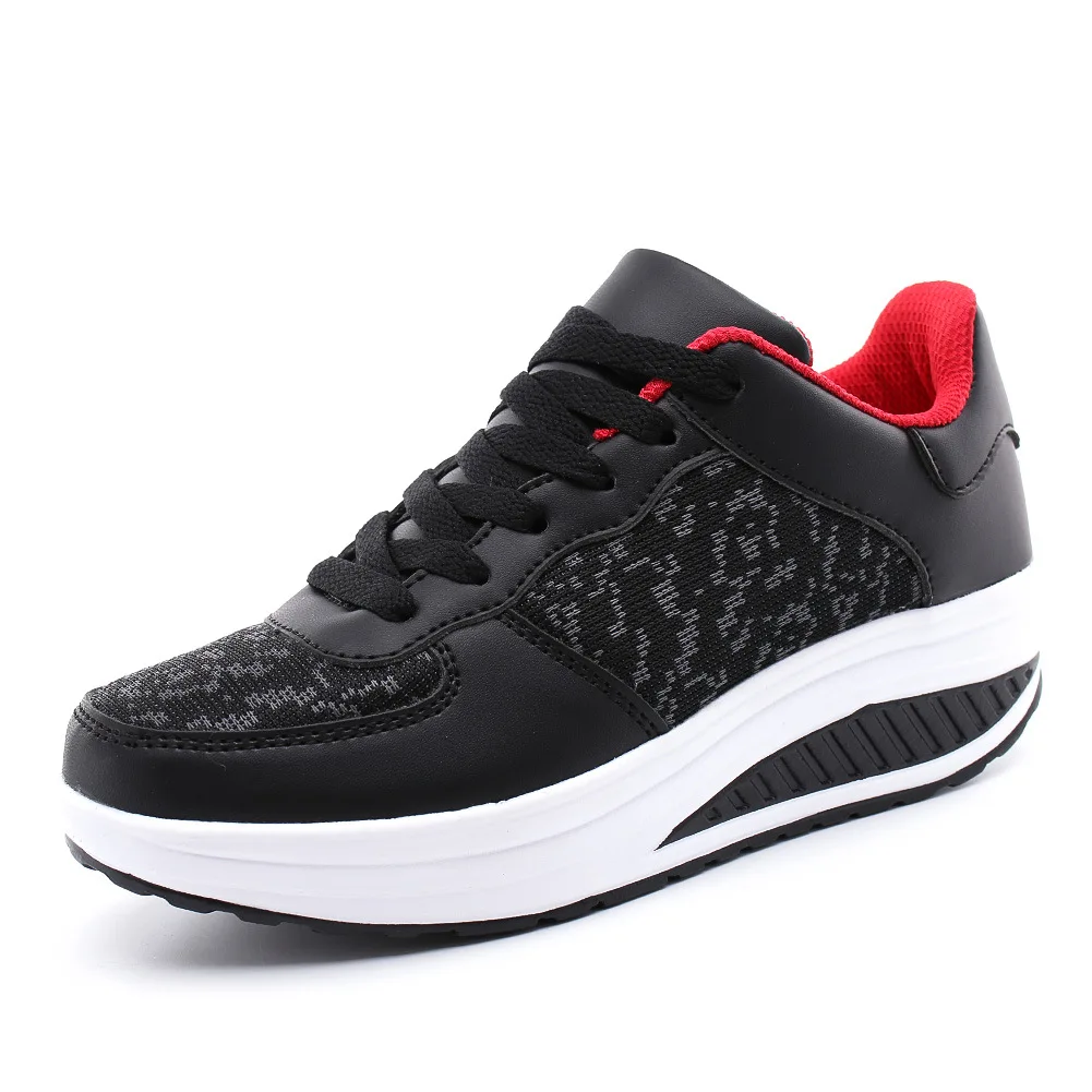 

Dropshipping Women's Shoes Fly Woven Leather Shoes Sports Casual Thick Bottom Rocking Shoes Students Platform Shoes 35-43 XYZ154