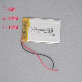 

3.7V polymer lithium battery 303048 MP3 MP4 CarLog navigator 400Ma