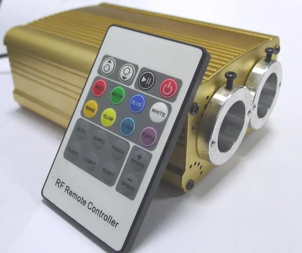 6*2w double hole LED RGB fiber optic illuminator,with 20key RF remote