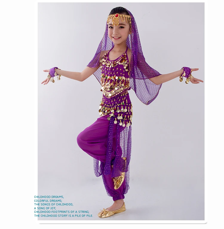 Ruoru дети Болливуд набор костюма для танца живота Восточный танец Детские платья Индия танец живота одежда танец живота девушки танец r